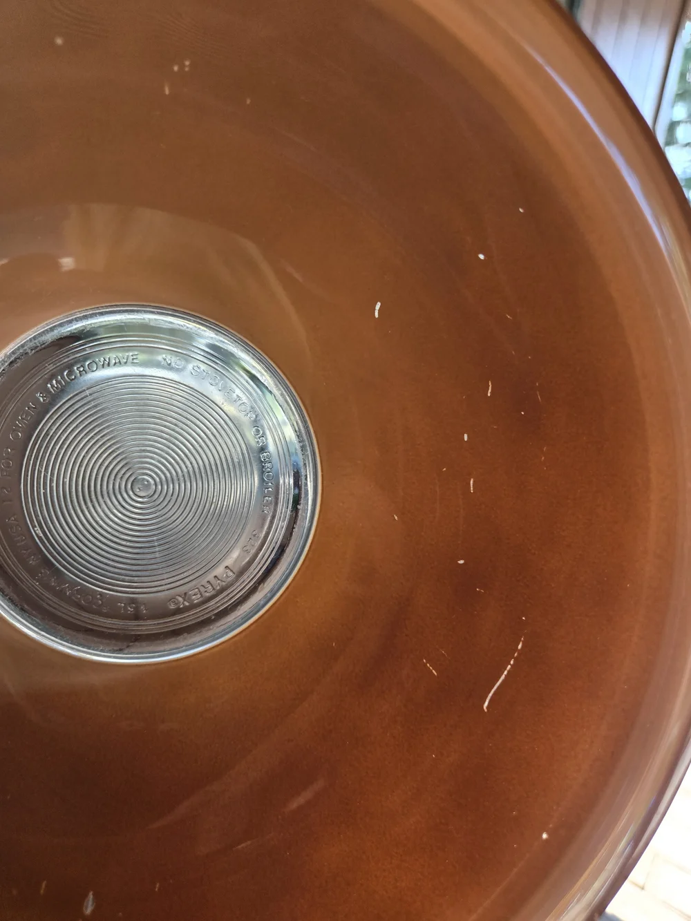 Pyrex #323 Clear Bottom Set of 3 Two-tone Tan & Cream Vintage